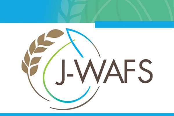 J-WAFS logo with a grain of wheat in a circle 