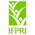 Green icon three plant sprouts and acronym "IFPRI"