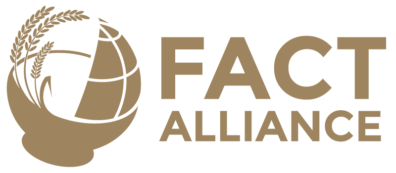 FACT Alliance logo of a globe with rice grains in a bowl
