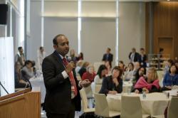 Man giving speech at conference