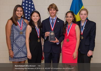 Five winners of the Junior Water Prize