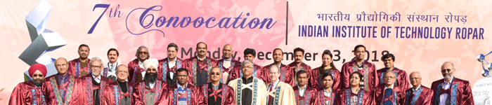 John Lienhard and members of IIT Ropar at convocation