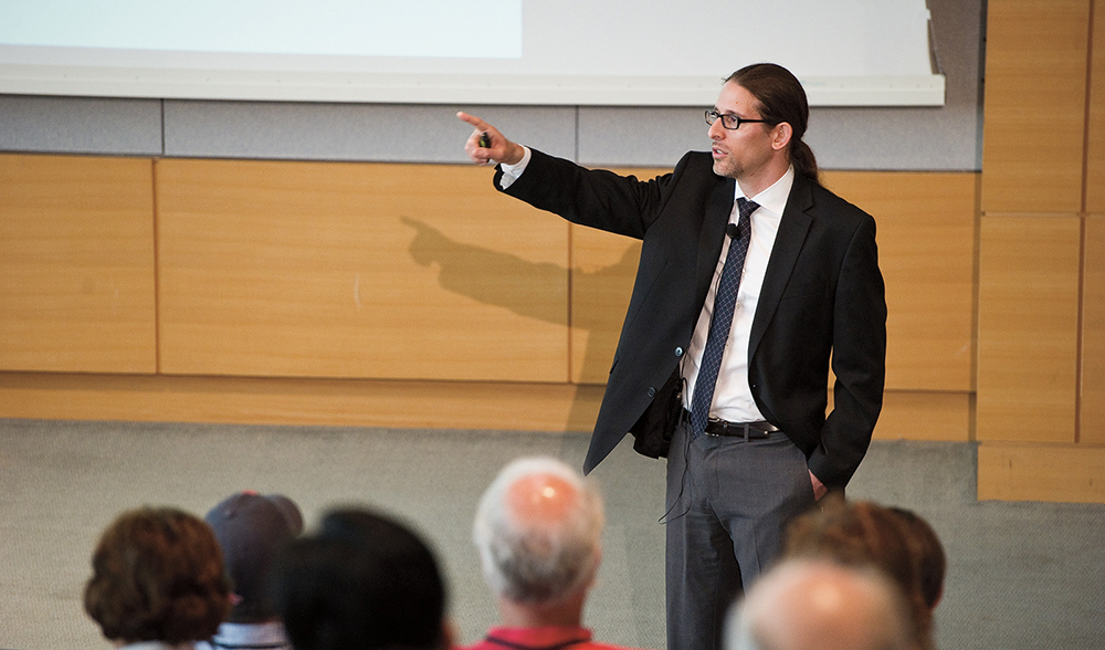 Close up of Retsef Levi pointing