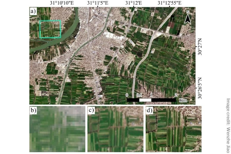 Ariel shots of an agricultural area along the Nile River in Egypt