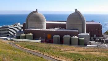 Diablo Canyon Nuclear Power Plant with the Pacific Ocean in background