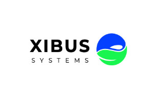 Xibus Systems spelled out in all caps in black with a blue and green sphere to the right