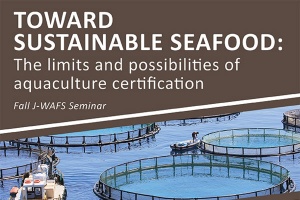Flyer advertising "Toward Sustainable Seafood" talk