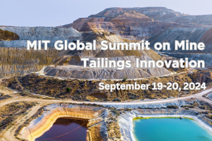 The poster of the MIT Global Summit on Mine Tailings Innovation event.