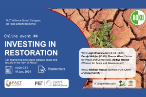 Event banner - BOKU webinar: Investing in restoration: Can regreening landscapes catalyze peace and security in the Horn of Africa?