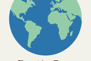 Globe icon on light background with text below reading Earth Day 2026