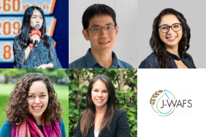 Headshots of all interviewees with J-WAFS logo