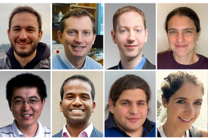 Headshots of the eight MIT professors who earned Sloan Research Fellowships