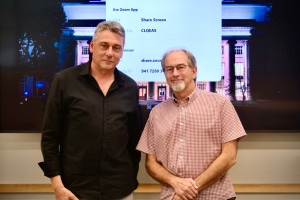 Image of John Lienhard (right) and Dr. Pulizzi (left)
