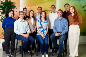 The SiTration team: (standing, from left to right) Tran Nguyen, Jatin Patil, Heeyun Choi Kim, Ahmed Helal, Noah Letwat, Daniel Bregante, and Sarah Melvin; (seated, left to right) Jeff Grossman, Morgan Baima, and Brendan Smith; Photo Credits: Nana Kusi Minkah/for SiTration
