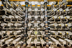 Rows of long metal tubes