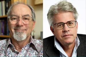 headshots of John H. Lienhard, left, and Charles Harvey, right