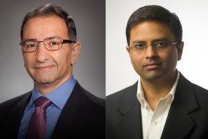 Side by side headshots of Ahmad Bahai (left), and Kripa Varanasi (right).