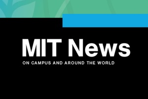 MIT news logo with blue and green gradient