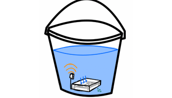 Smart bucket design with hand-drawn illustration of bucket