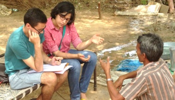 Resercher discuss Xylem project outside