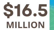 Sixteen point five million dollars infographic