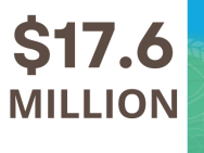 Seventeen point six million dollars infographic