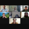 A screenshot of Michael Hauser, Dereje Wakjira, Greg Sixt, Leigh Winowiecki, Abdiya Hassan, Sharon Kibor, and Immaculate Edel