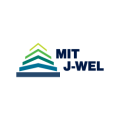 MIT J-WEL logo with the words spelled out in navy blue next to a pyramid or green, yellow, and blue bent lines 