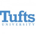 Tufts University logo is it's name spelled out in blue