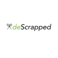 scissors with the word deScrapped to its right